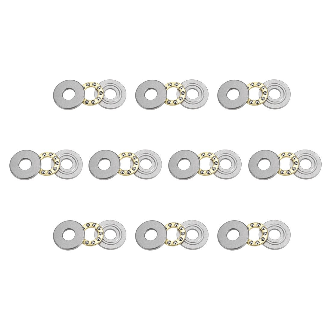 8pcs F10-21M Thrust Ball Bearings 10mmx21mmx7mm Chrome Steel Single Direction