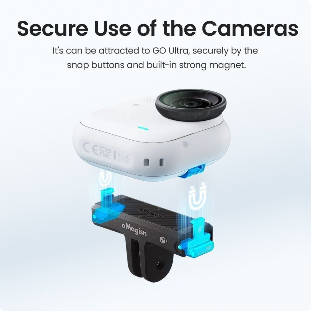ABS Magnetic Mount Base Adapter for Insta360 Go Ultra Action Camera Accessories