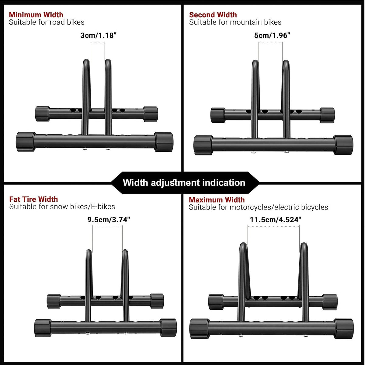 Adjustable Bike Bicycle Parking Floor Rack Stand Cycle Storage Mount Holder