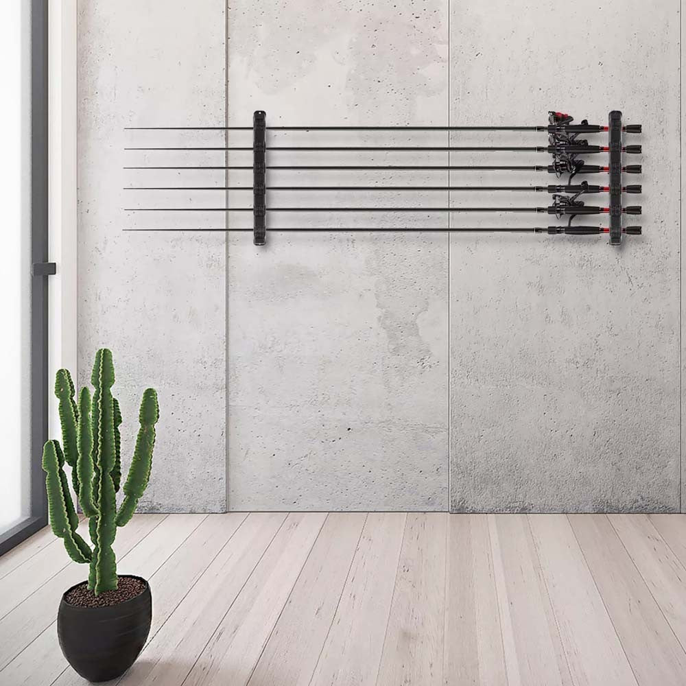 Fishing Rod Rack Vertical Holder Wall Mount Storage Horizontal Boat Pole Stand