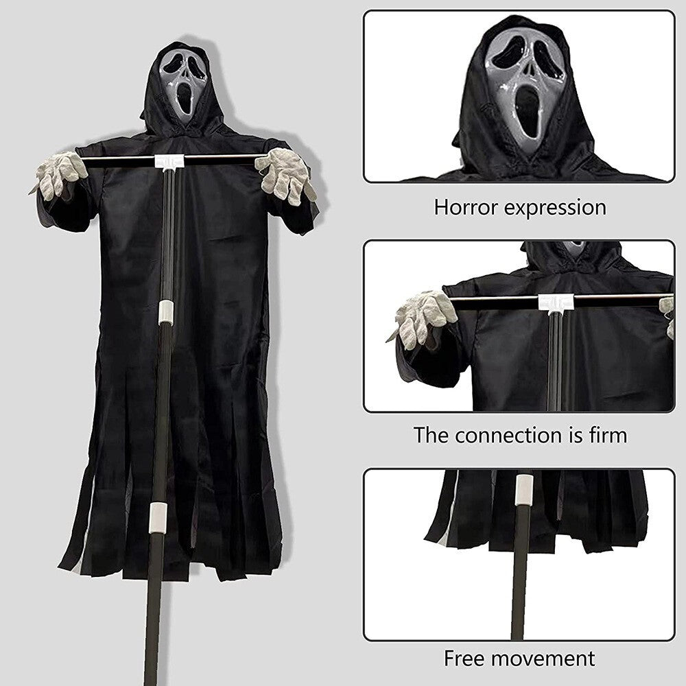 Halloween Decor Garden Ghostface Scarecrow Outside Hanging Scary Scream Ghost