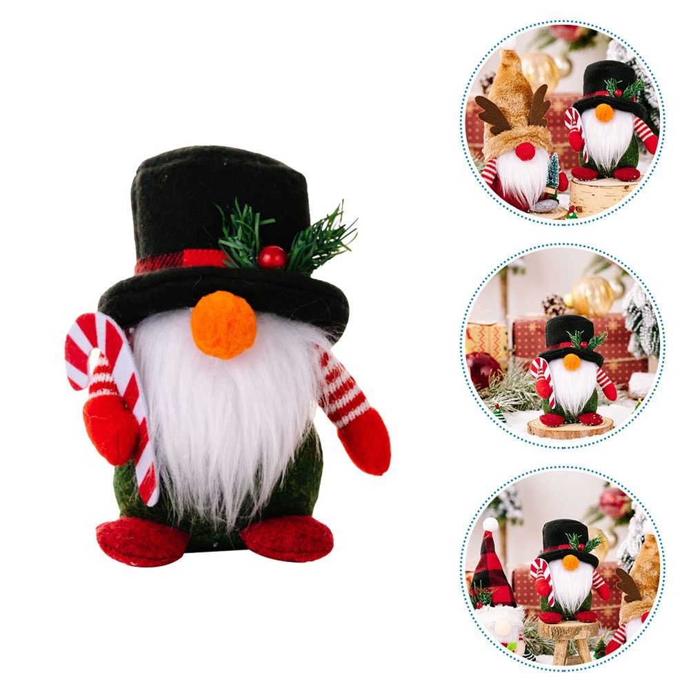 Christmas Gnome Adornment Desktop Gnome Doll Ornament Xmas Gnome Doll