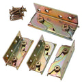 4x Bed Rail Brackets Wooden Bed Frame Connectors Mounting Hardware Easy