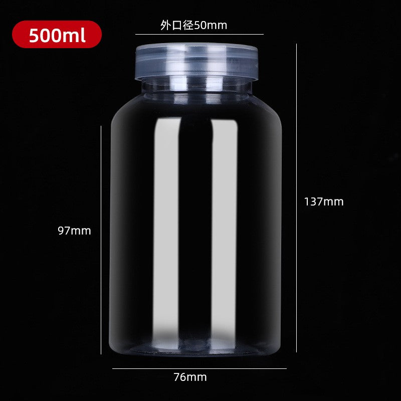 Plastic Lab Chemical Reagent Bottle 200ml Sample Sealing Liquid Container 5pcs