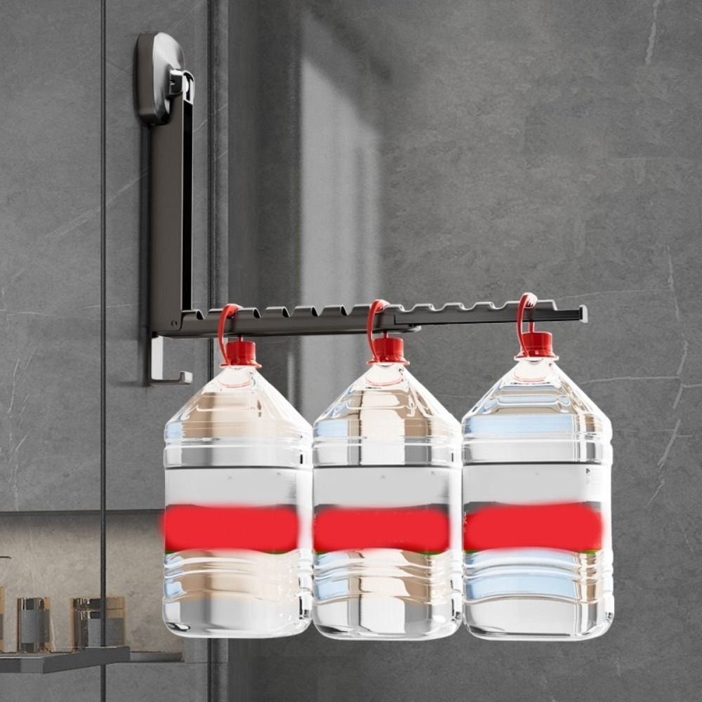 2X Wall-Mounted Clothes Drying Rack With Suction Cup Foldable Retractable Racks
