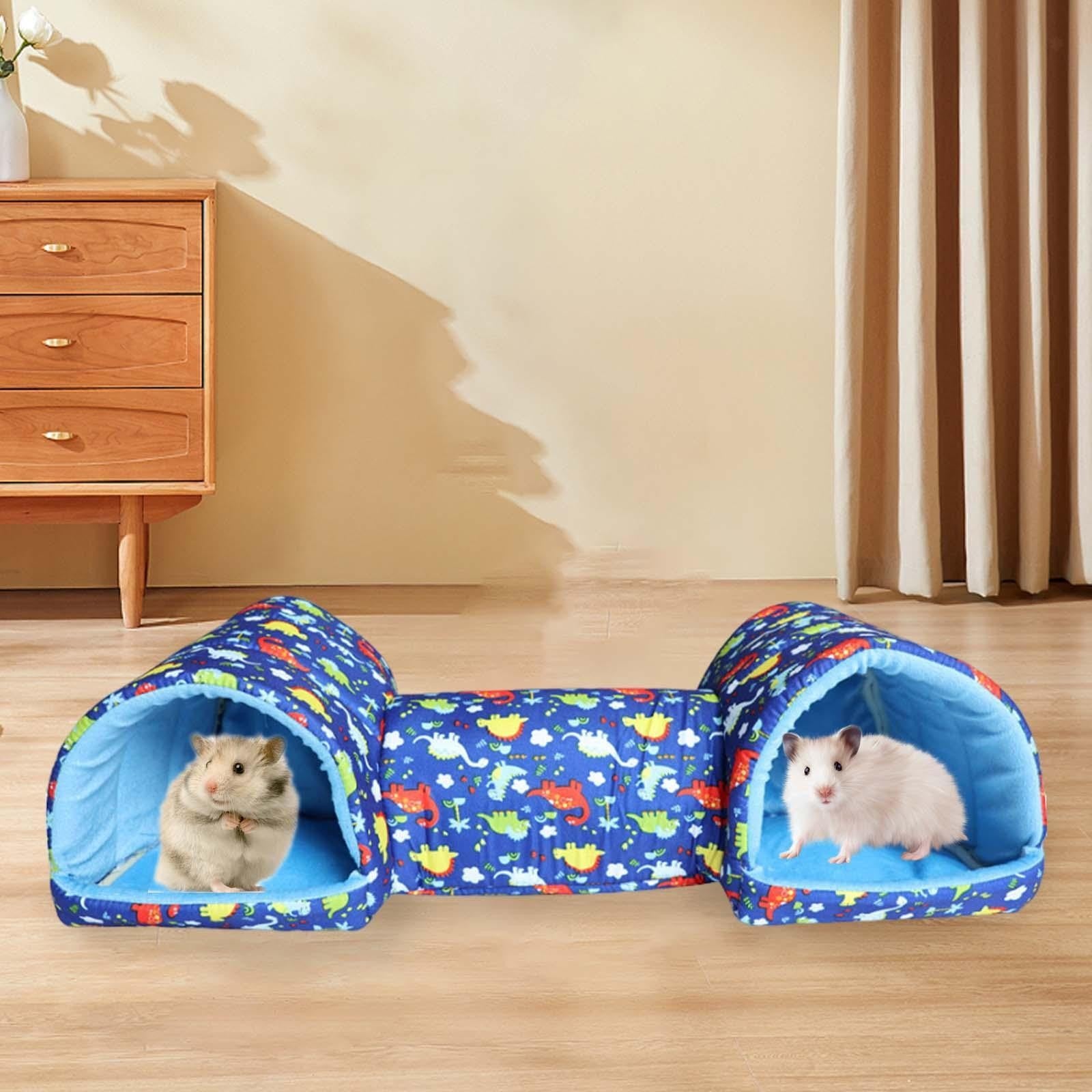 Hamster Hideout Guinea Pig Tunnel and Bed Bedding Habitat Small Animal House