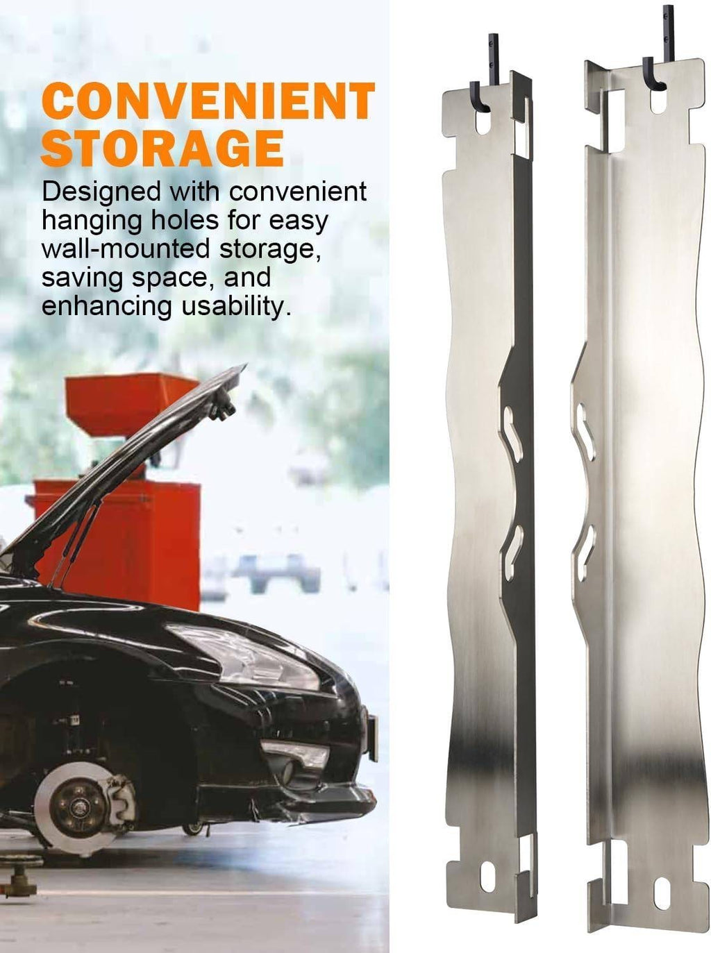2Pcs DIY Upgraded Toe Wheel Alignment Tool Plate Kit with Measuring Tapes Silver
