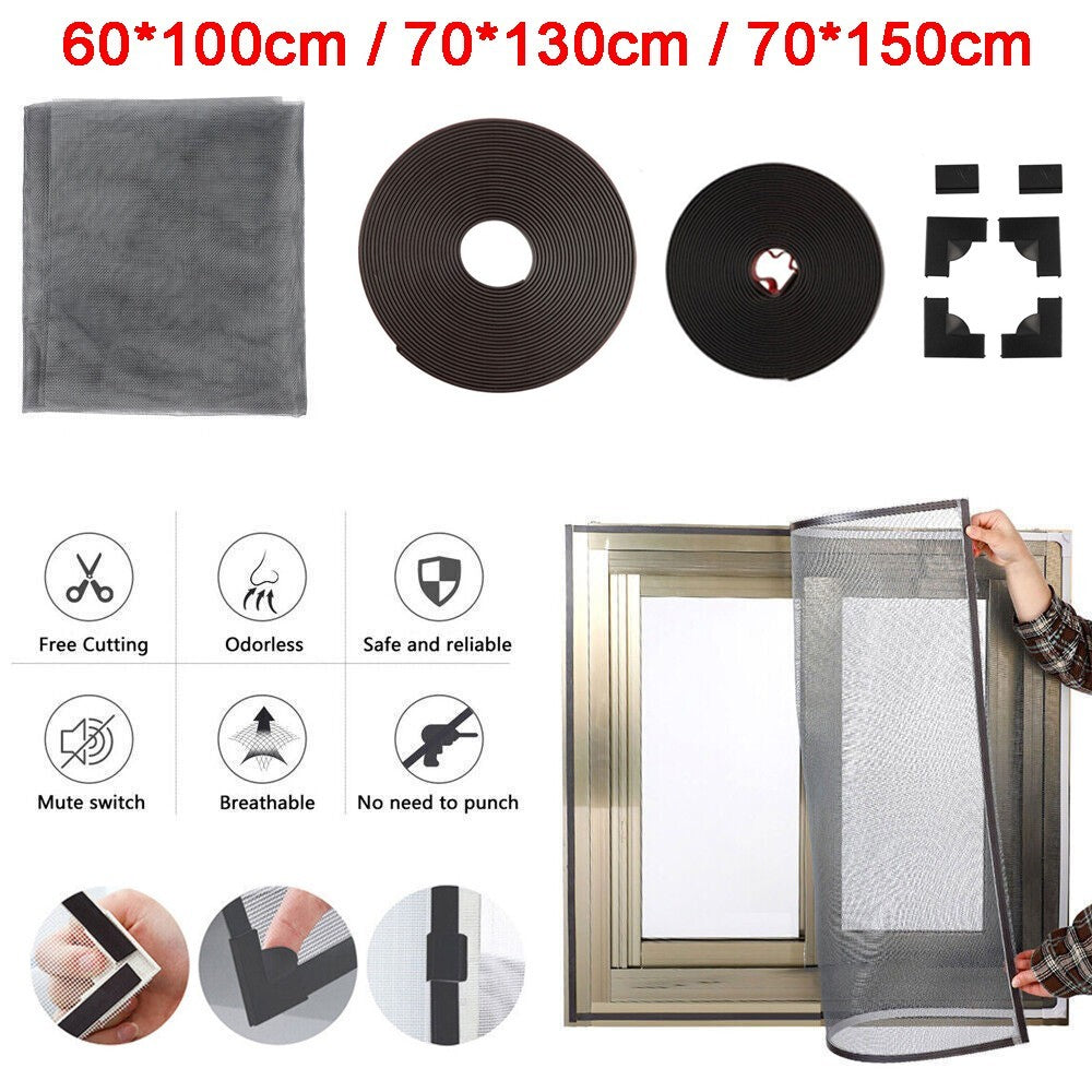 Magnetic Window Insect Screen Mesh Net Fly Mosquito Bug Netting Moth Cover UK