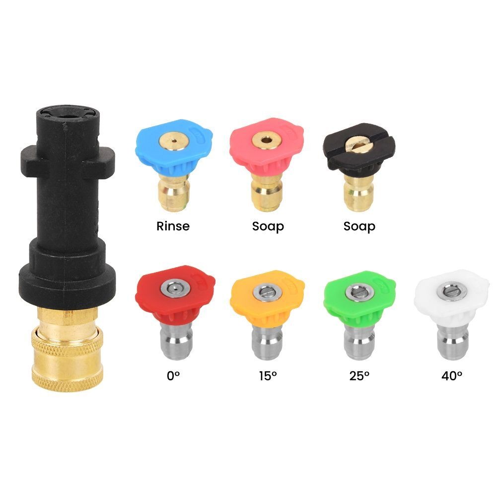 7 Nozzles Adapter Pressure Washer Spray Lance Wand Fit Karcher K2 K3 K4 K5 K6 K7