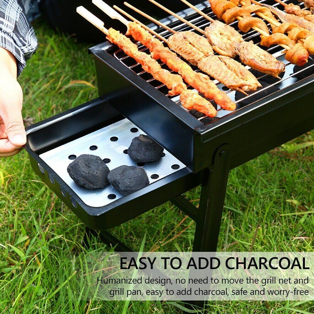 Portable Folding Charcoal BBQ Barbecue Camping Grill Travel Picnic Outdoor UK