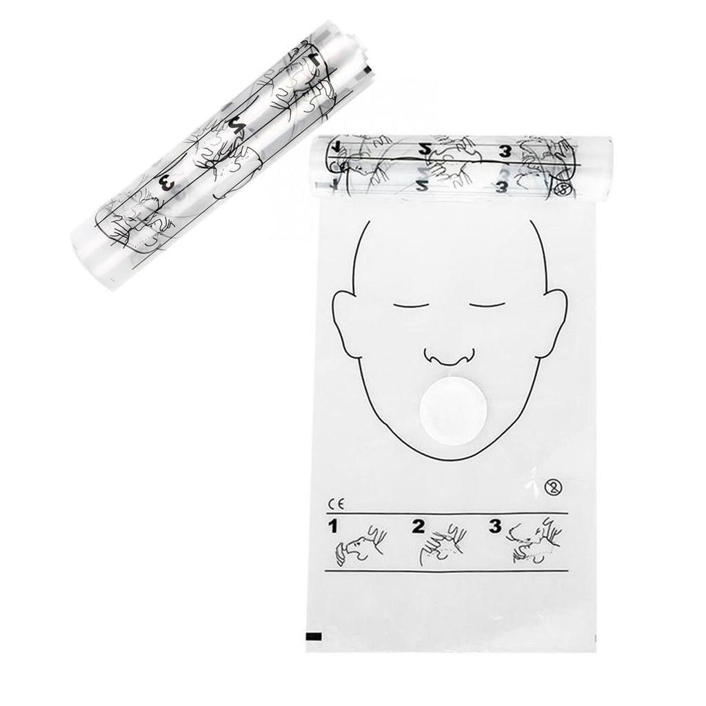 20 rolls 36pcs/roll DISPOSABLE ARTIFICIAL CPR MASK TRANSPARENT CPR FACE SHIELD