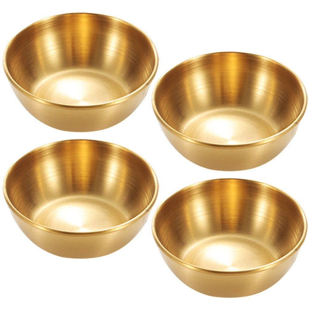 4 Pcs Stainless Steel Ingredient Bowls Metal Small Bowls for Kitchen