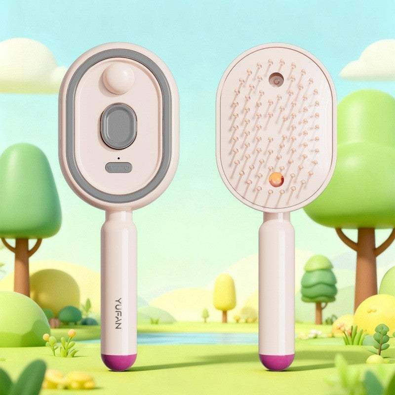 Electric Spray Air Cushion Massage Comb,Self-Cleaning Anti-Tangle Electric Brush