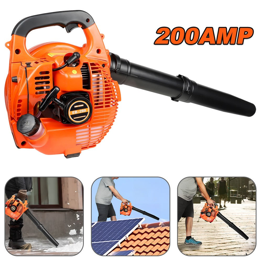 26cc Garden Yard Handheld Petrol Leaf Blower Powerful 2 Stroke Air Cooled Engine