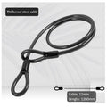 BICYCLE CABLE LOCK Double Loop Bike Extender Cycle Locking 1.2 Metre Long