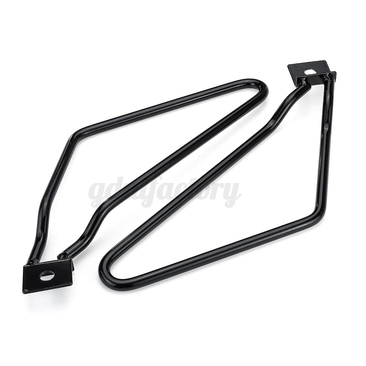 2pcs Black Universal Motorcycle Saddle Bag Support Bars Mount Bracket