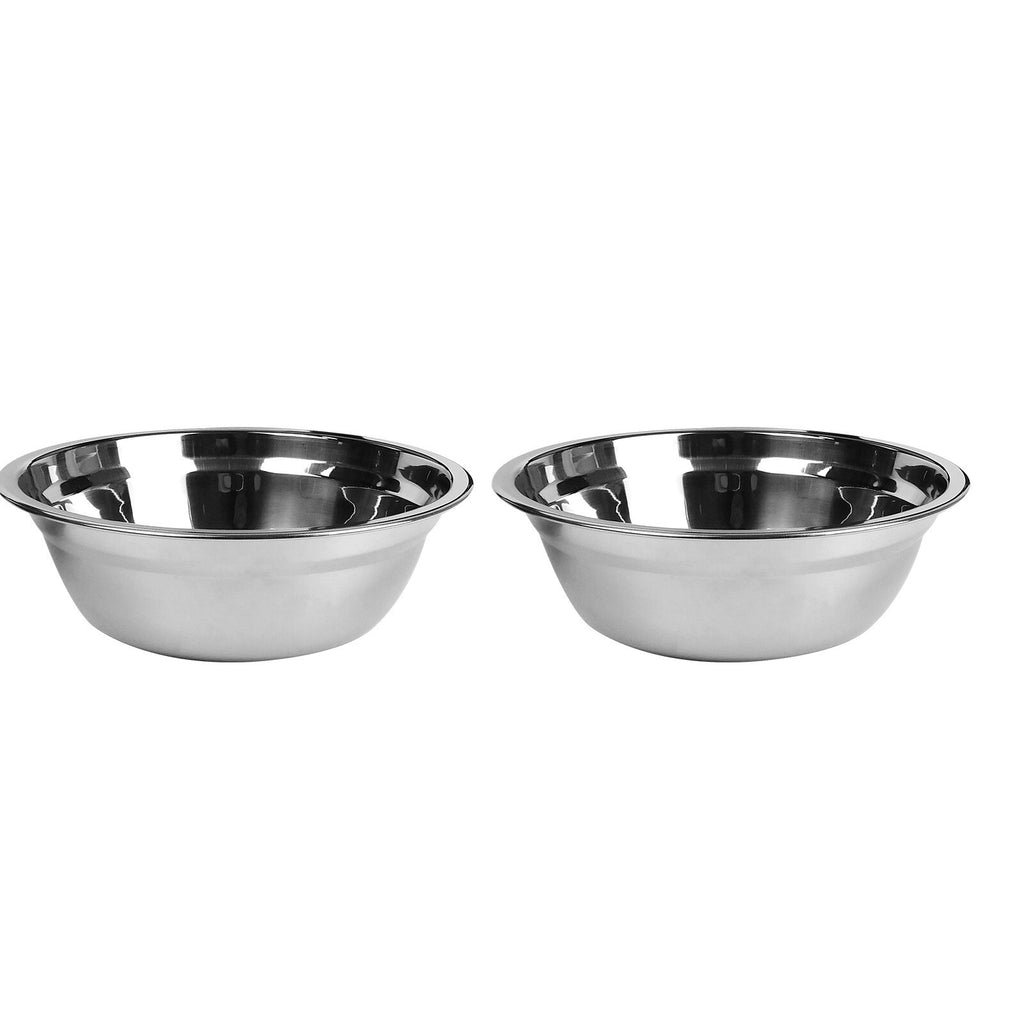 Large Dog Food Feeding Stand Station Stainless Double Raised Bowls Steel Holder