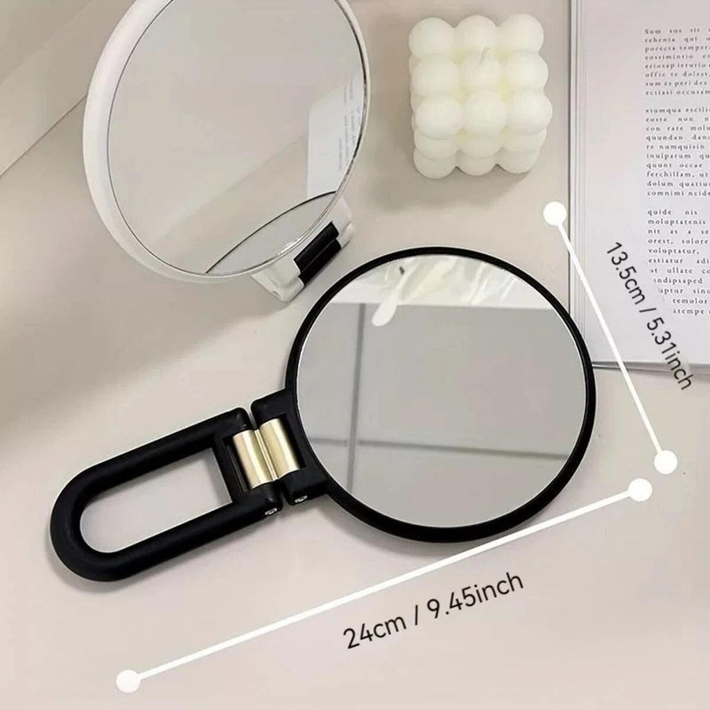50x Magnifying Makeup Mirror Portable Double-Sided Mirror Adjustable Handle PN