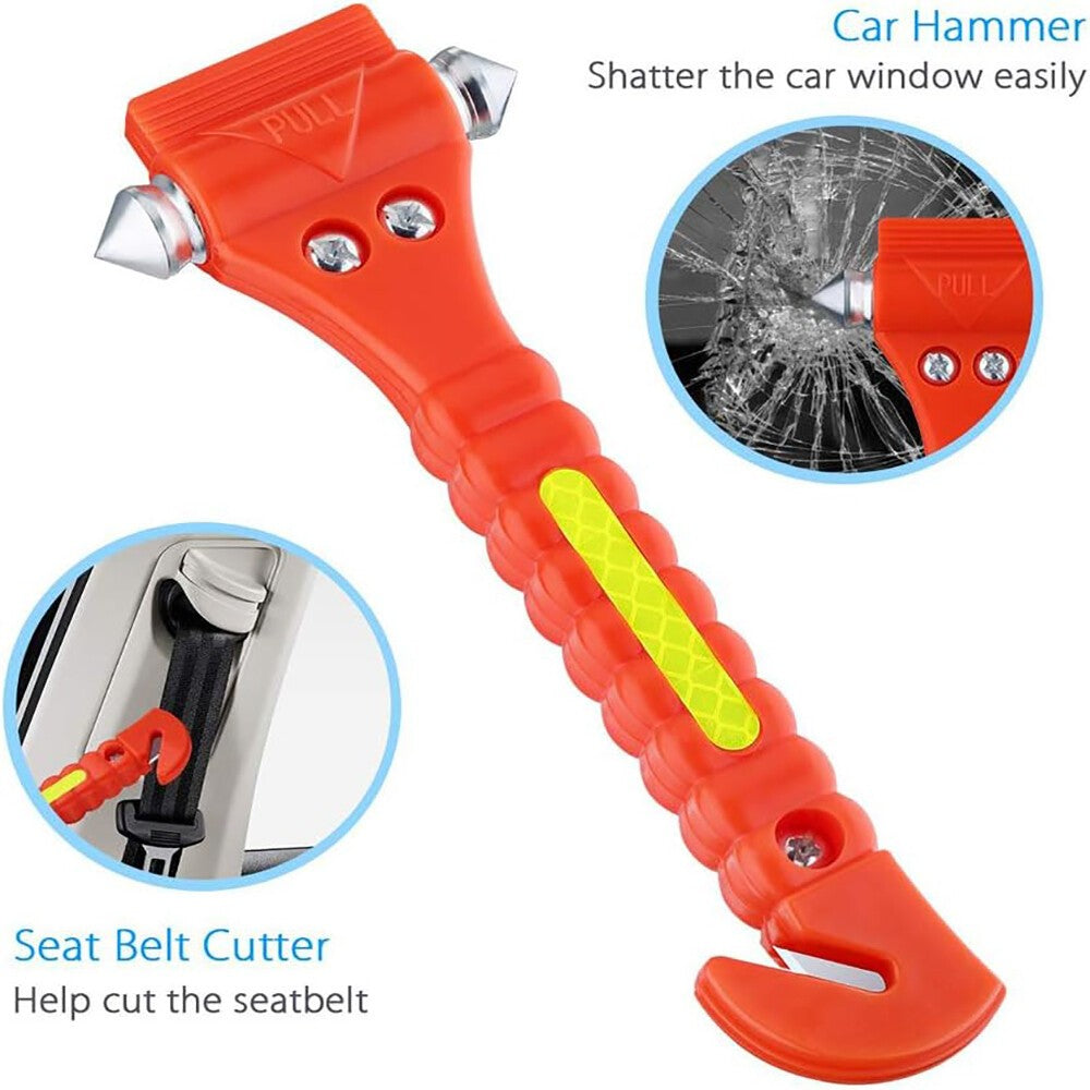 4PC Emergency Car Safety Escape Hammer SeatBelt Cutter Tool Window Glass Breaker