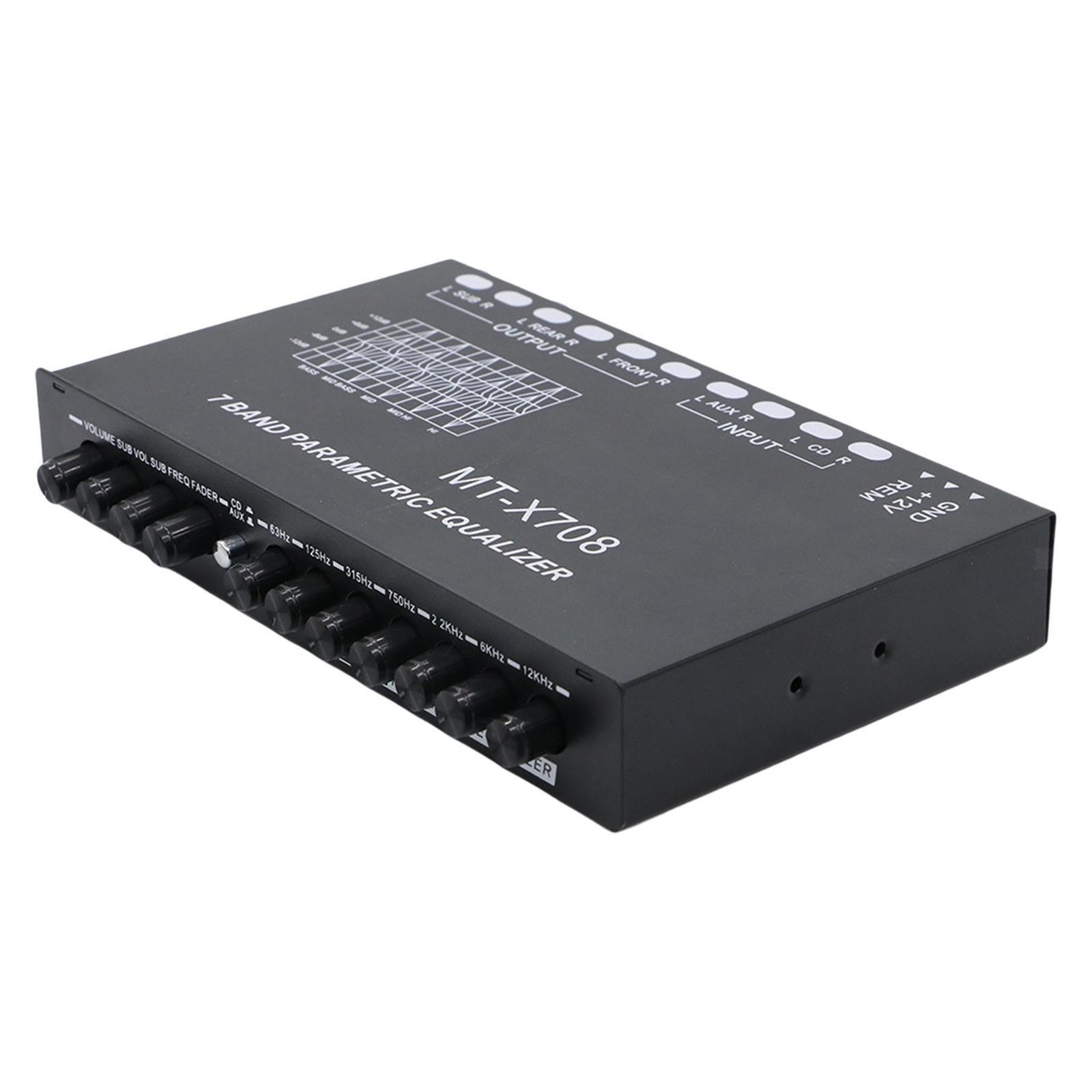 7 Band Car Equalizer Front Rear + sub Output Car Graphic Equalizer Amplifier