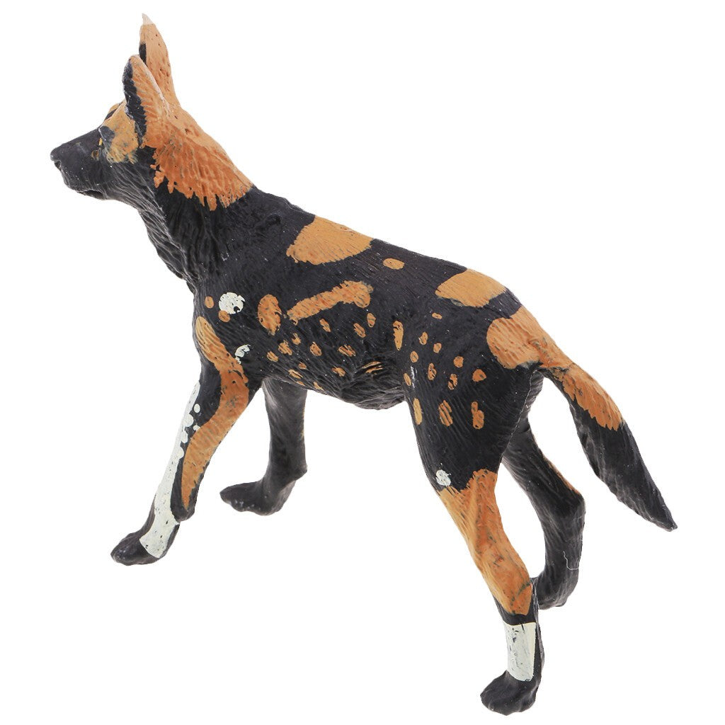 Wild Animal Figure Model African Wild Dog Plastic Animal Learning Toys