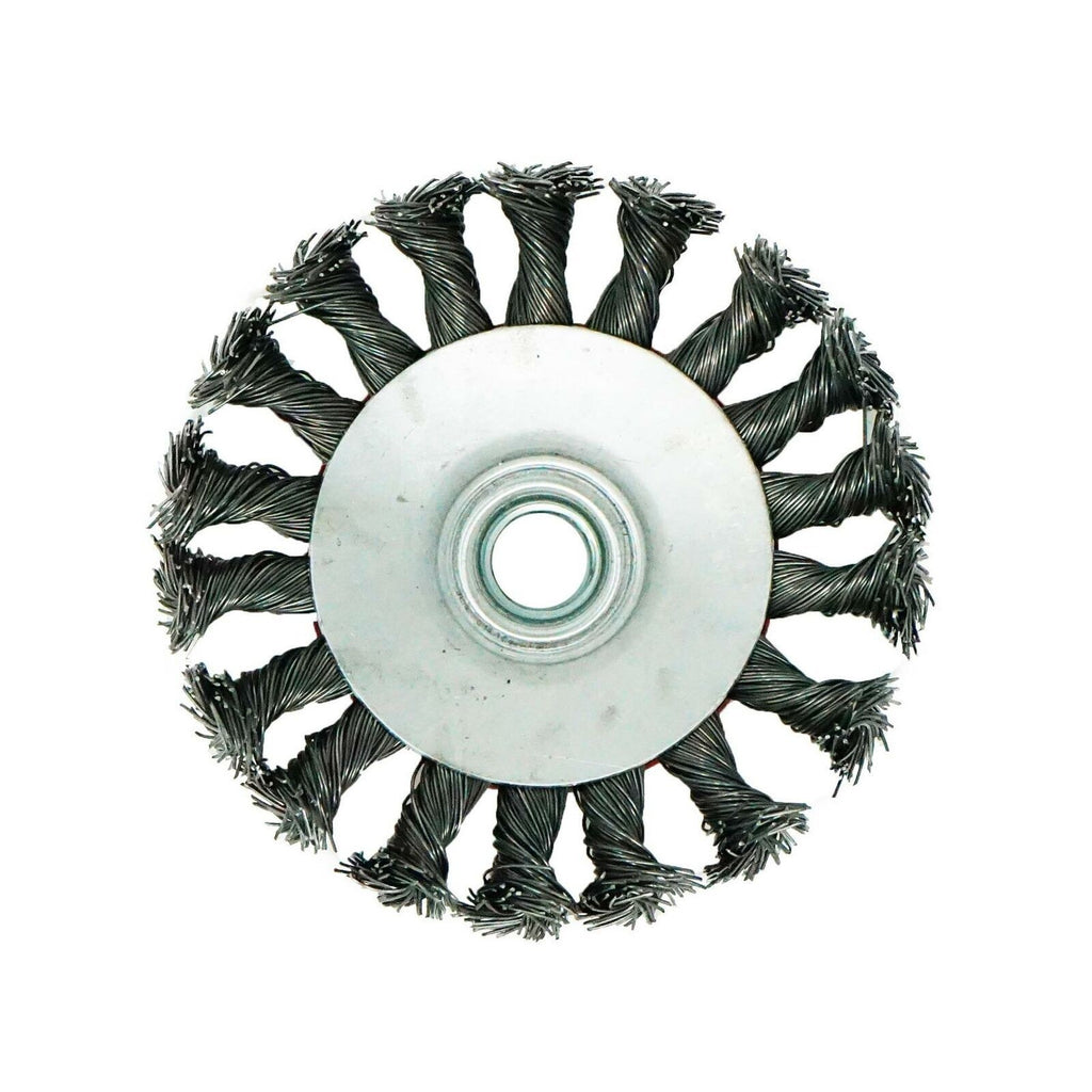 4PCS 4" TWISTED KNOT WIRE WHEELS FLAT BRUSH FOR ANGLE GRINDER REMOVE RUST UK