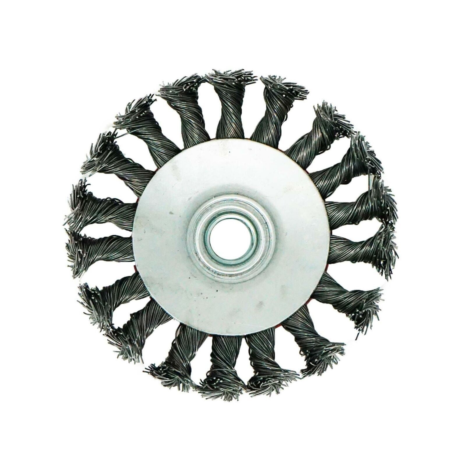 4PCS 4" TWISTED KNOT WIRE WHEELS FLAT BRUSH FOR ANGLE GRINDER REMOVE RUST UK