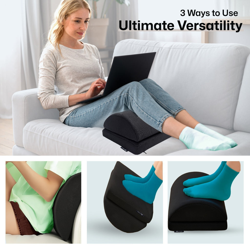 Foot Rest Under Desk High Density Foam Ergonomic Footrest Cushion Pillow UK
