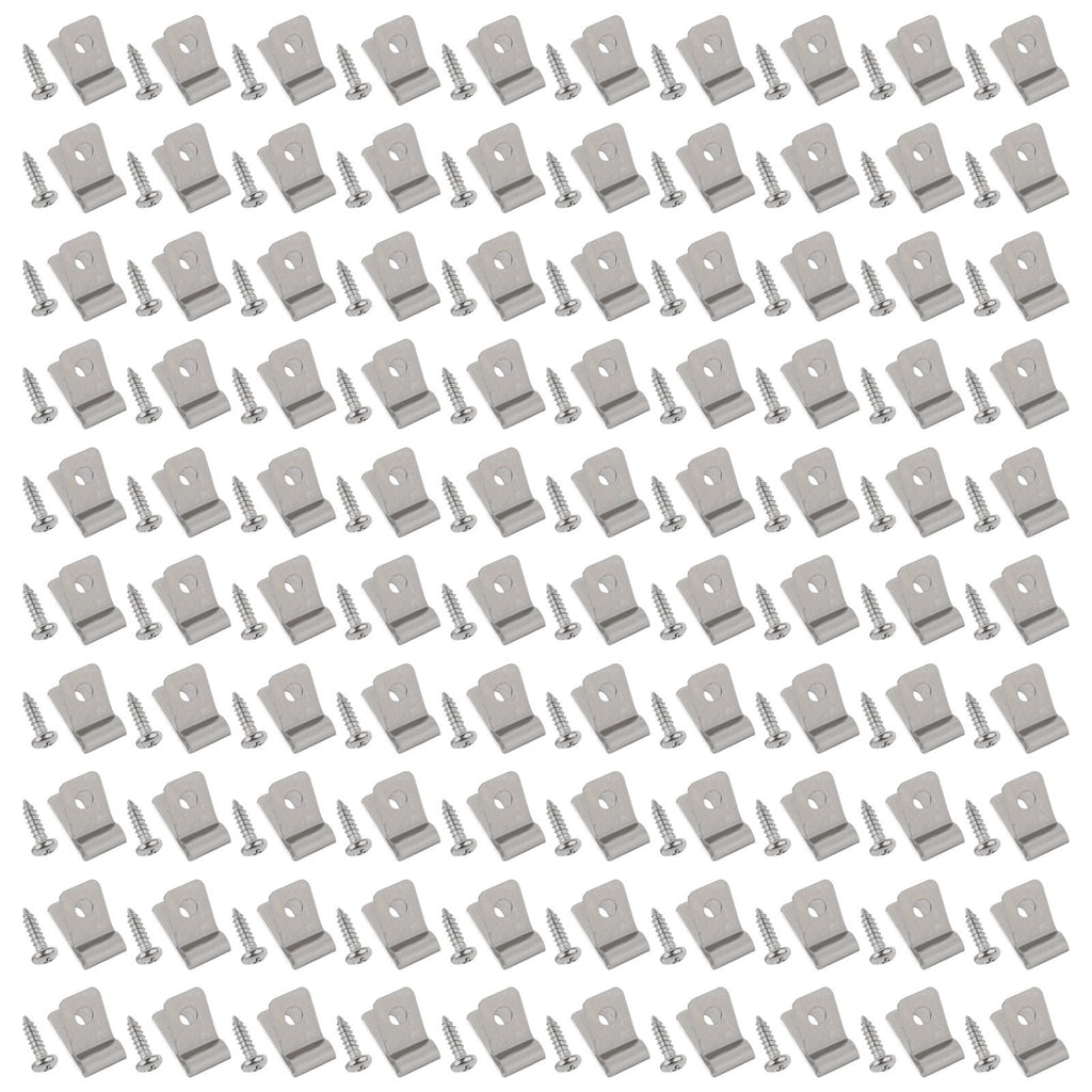 100 Pack of Rust Resistant Wire Clips with Screws for Fencing Applications