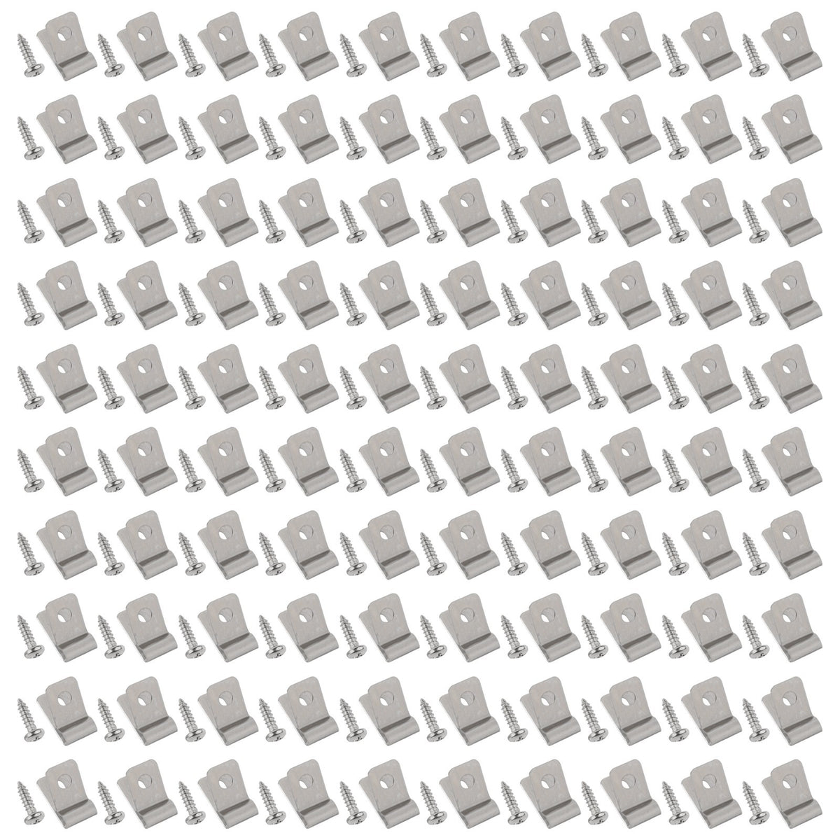 100 Pack of Rust Resistant Wire Clips with Screws for Fencing Applications