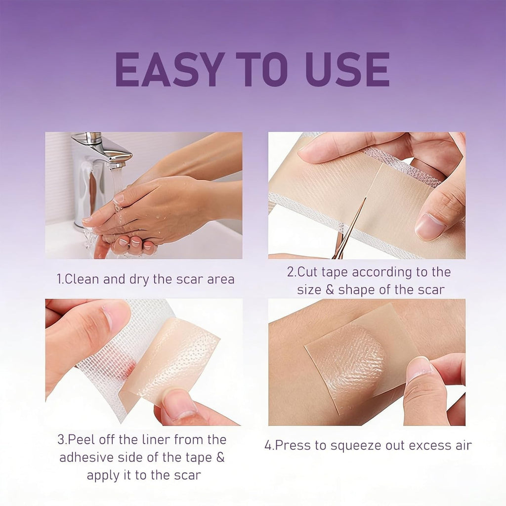 Scarlette Collagen Tape, Scarlette Collagen Sheets for Scars & Wrinkle, Silicone