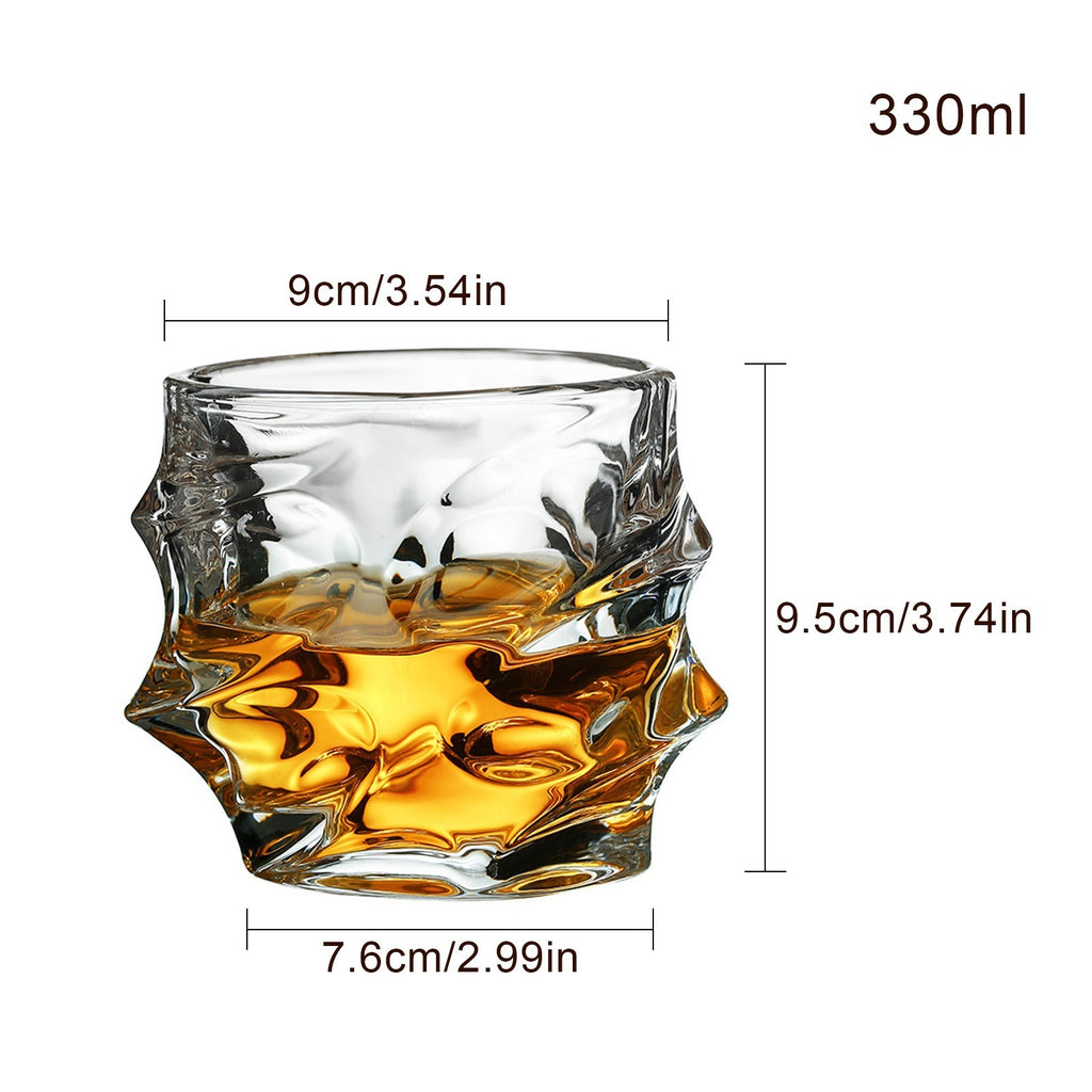 2pcs Glass Whiskey Glasses Japanese Crystal Whisky Glass Heavy Thick Bottom