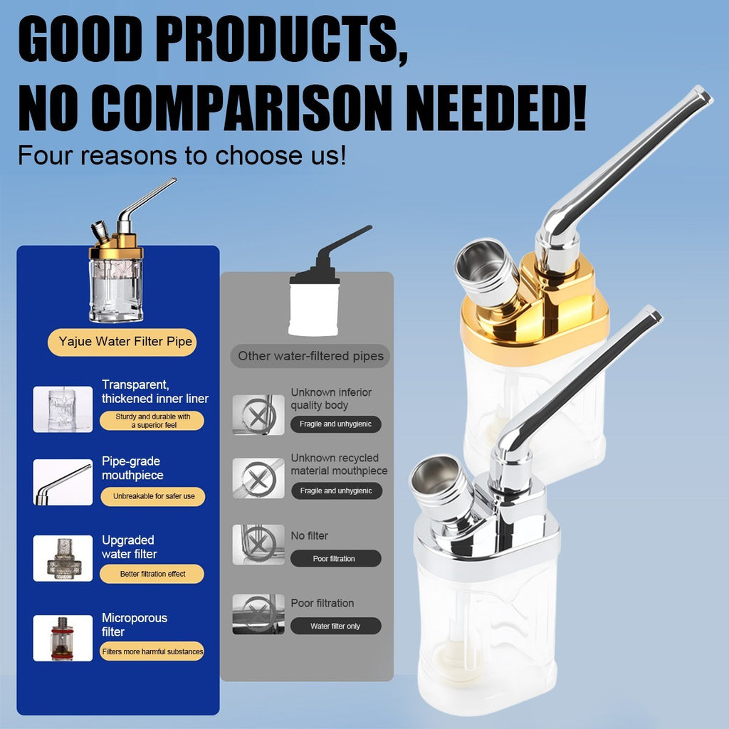 Portable Mini Hookah Shisha Tobacco Water Filter Smoking Pipe w/Cigarette Holder