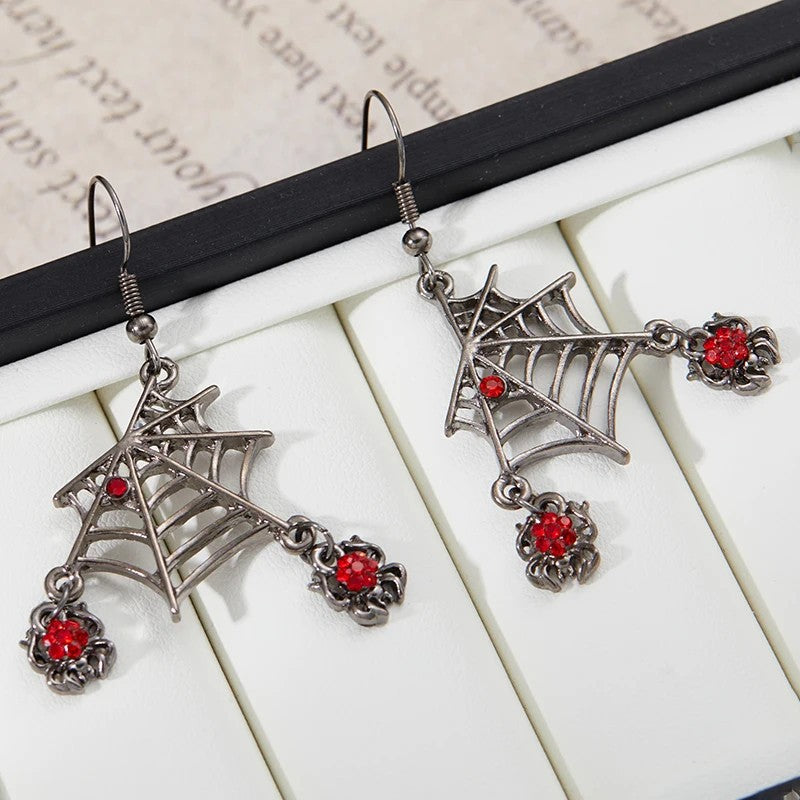 New Spider Earrings Halloween Exaggerated Dark Style Personality Funny Earrings