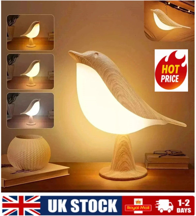 Bird-Shaped Table Lamp 3-Way Dimmable USB Rechargeable With Remote Control
