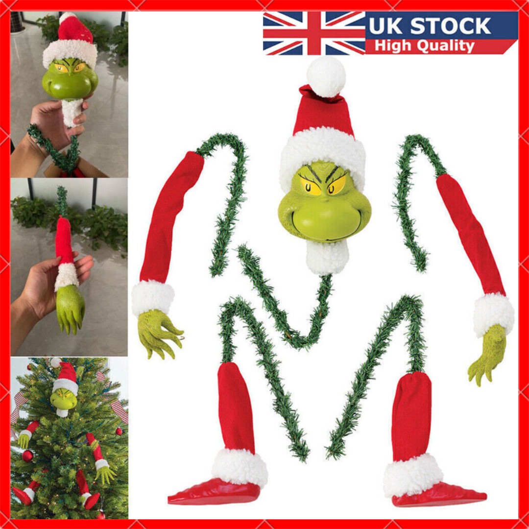 Grinch Arm Leg Head Ornaments Holder Christmas Tree Decorations Xmas Party Gift