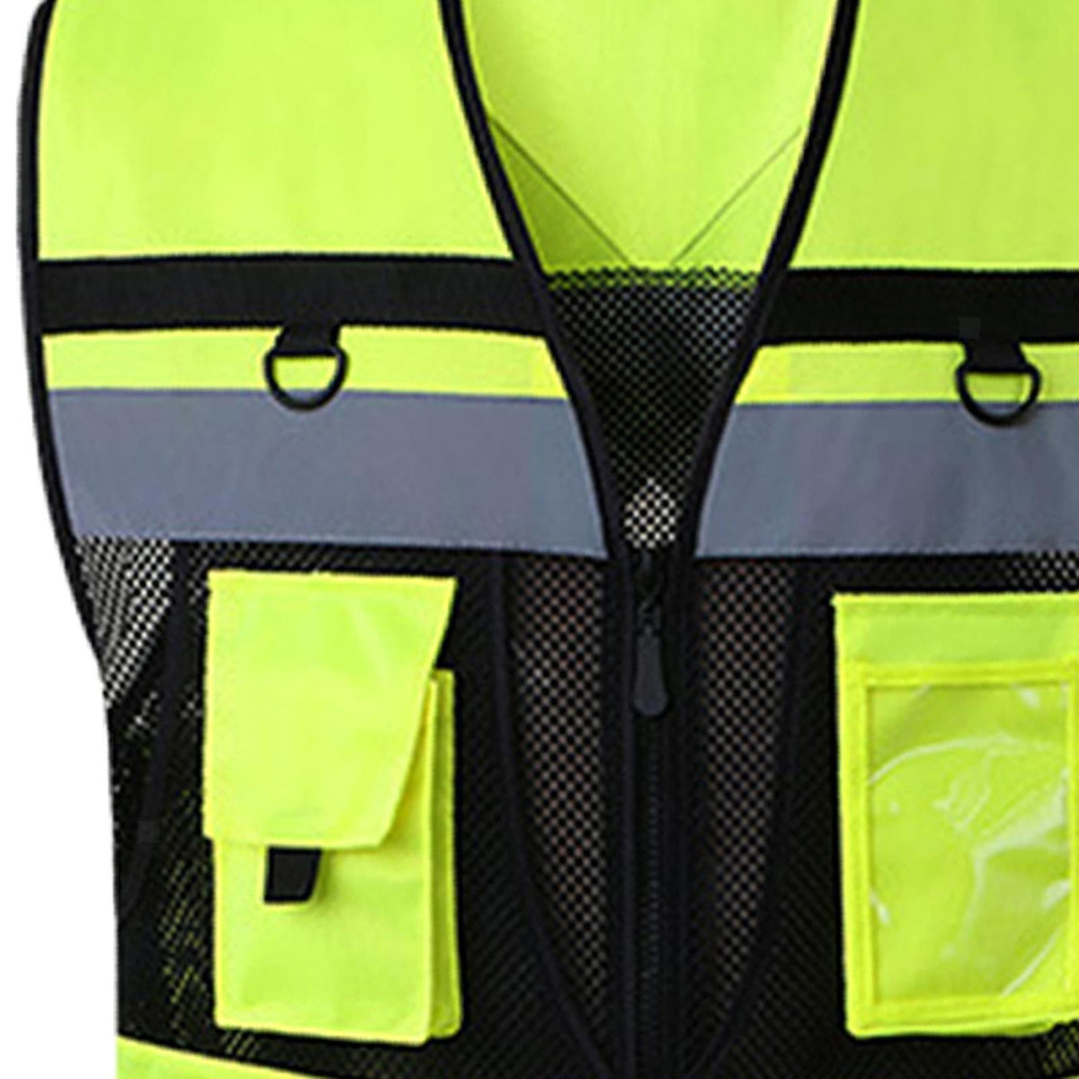 HI VIS VIZ VEST SAFETY ZIP EXECUTIVE VISIBILITY WAISTCOAT PHONE & ID POCKET