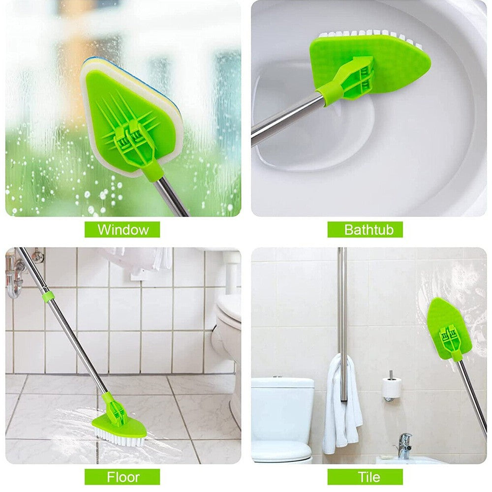 Telescopic Bathroom Mop Bath Shower Tile Cleaning Kit Floor Brush Cleaner Tool