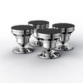 4Pcs Adjustable Stainless Steel HIFI Speaker Turntable Isolation Stand Feet Pad