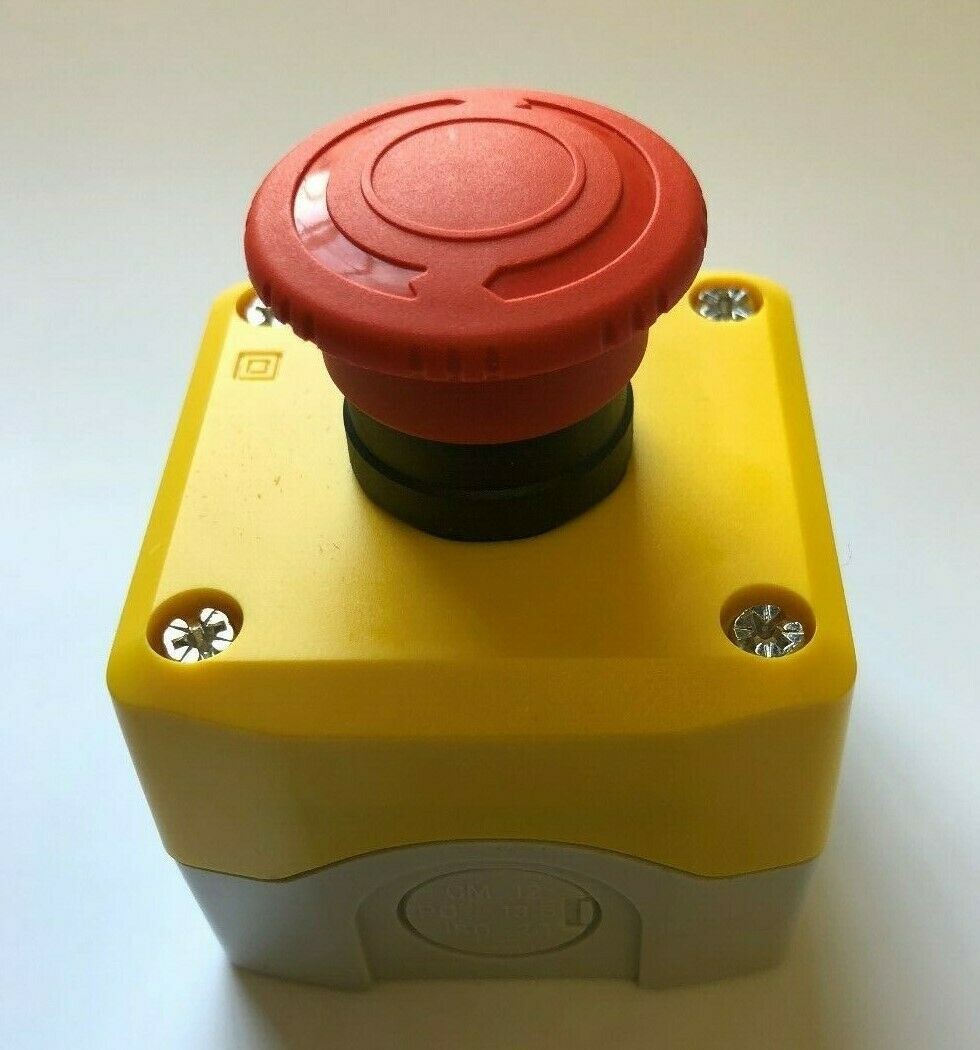 Emergency stop button stop switch twist to release Mushroom Stop Key Lockoff