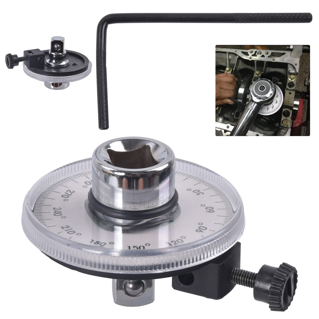 Professional Torque Angle Gauge Easy Read Face For Socket Ratchets 1/2" Drive UK