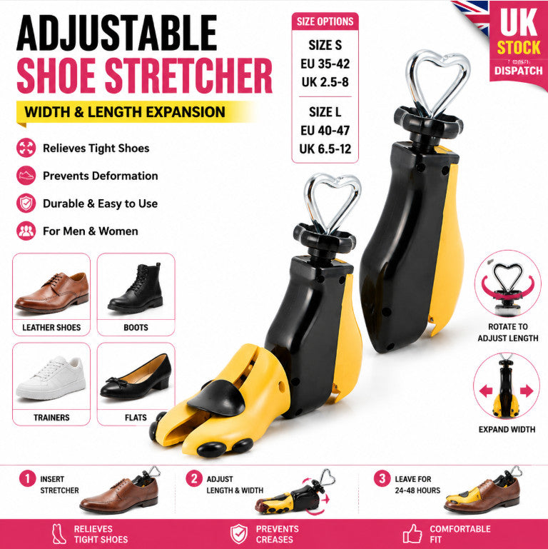 2X Boot Shoe Stretcher for Men&Women Shoe Tree Shaper Expander Stretcher Width