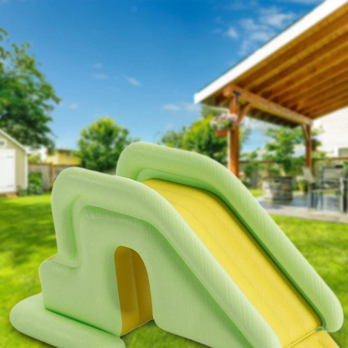Inflatable Slide Thickened PVC Non Slip Easy Setup Backyard Water Slide