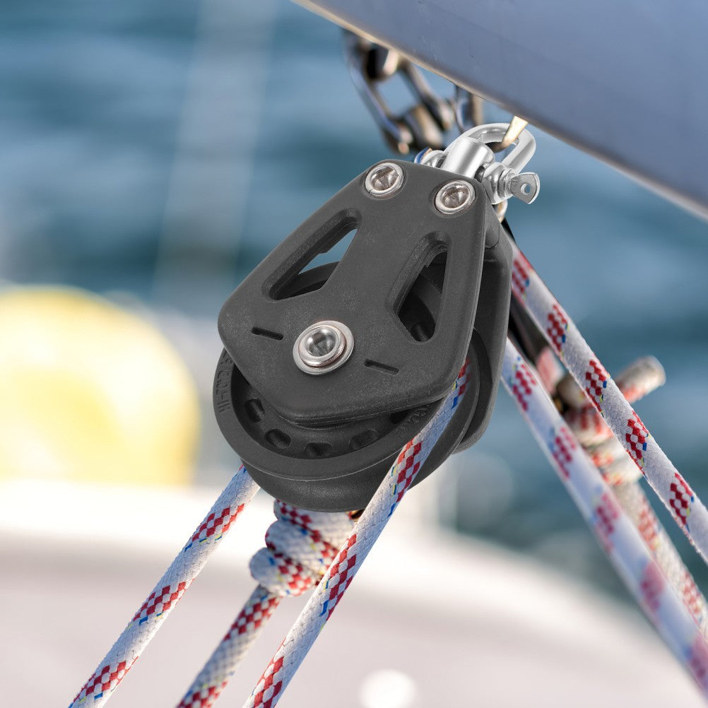 Single Swivel Pulley Block Nylon Fitness Bearing Lifting for Sailboat