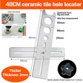 Tile Hole Locator Drill Guide Ruler Stainless Steel Ceramic Glass Drilling Tool