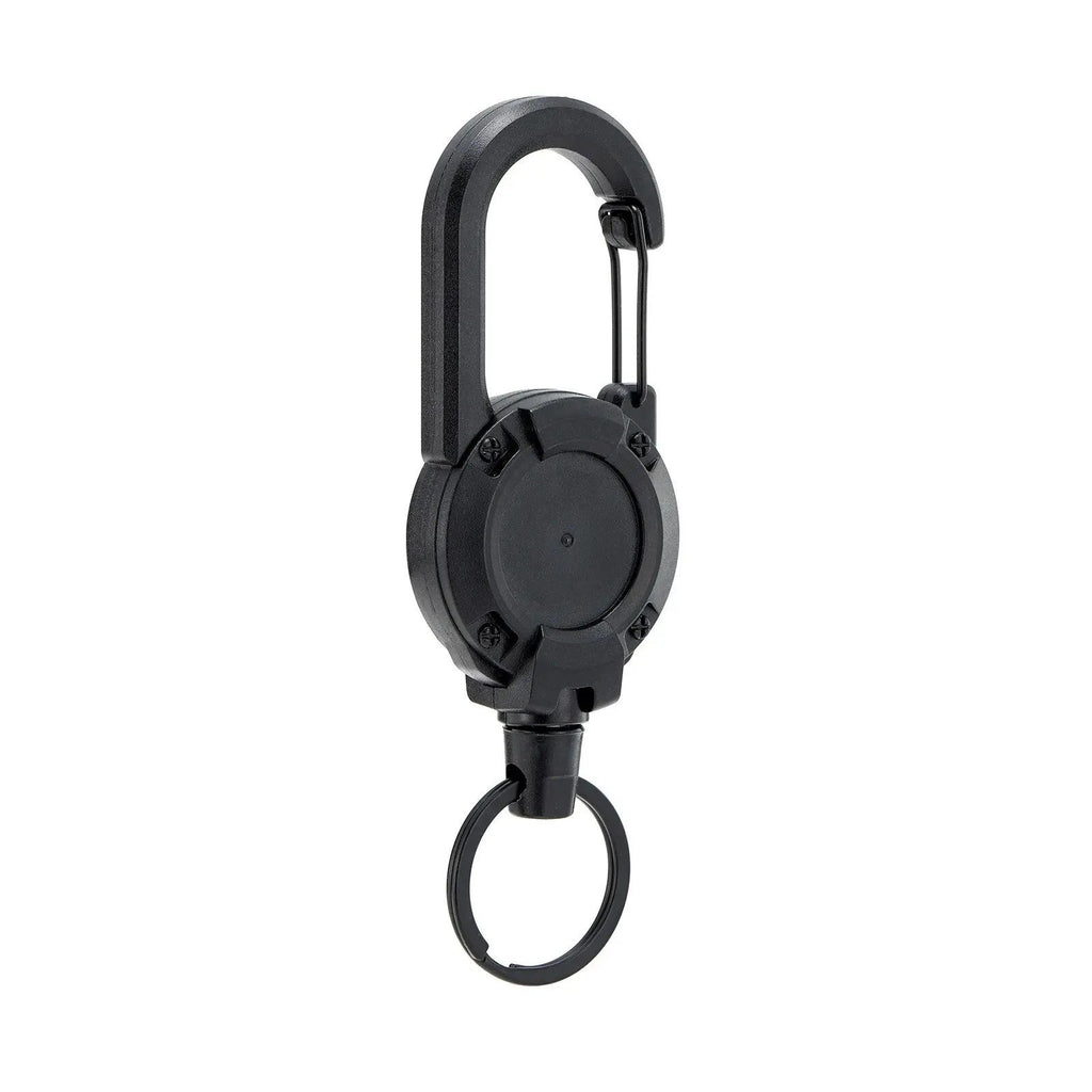 Heavy Duty Retractable Key Reel Carabiner Keychain Steel Wire Cord Clip