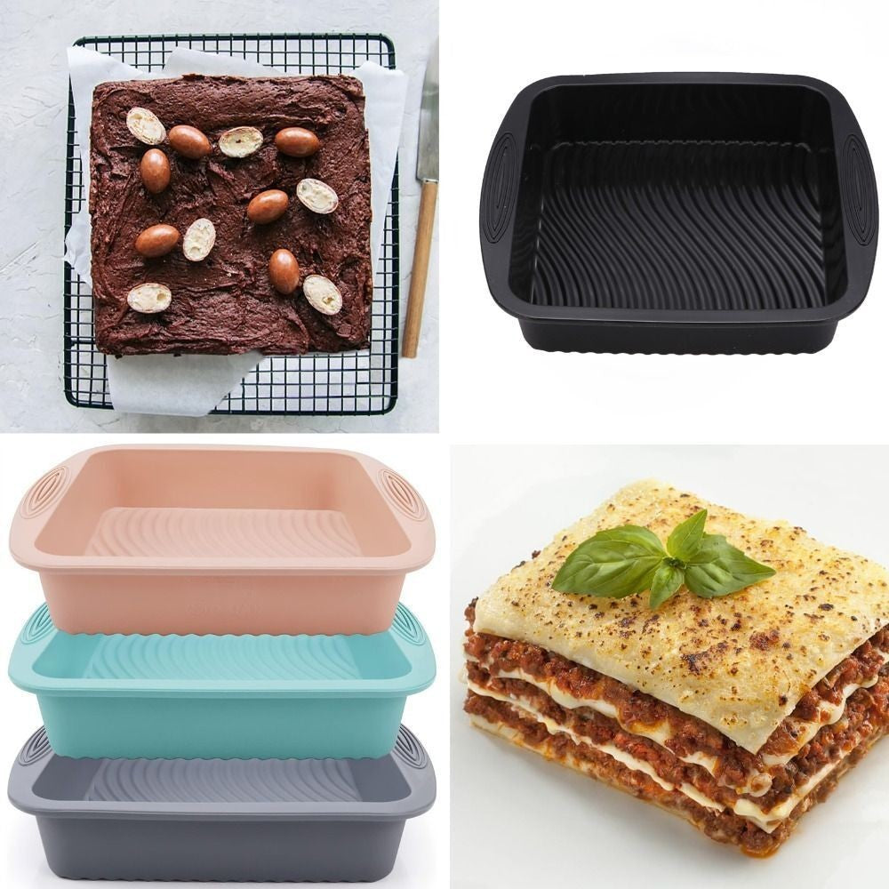 Baking Tools Silicone Cake Baking Pan Large Square Mousse Mould Pudding Mold UK