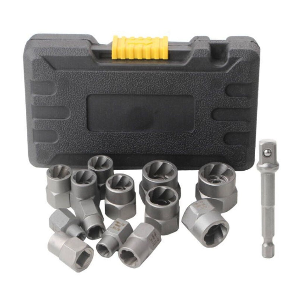 3/8" Locking Wheel Nut Remover Tool Set Stud Bolt Impact Twist Socket Extractor