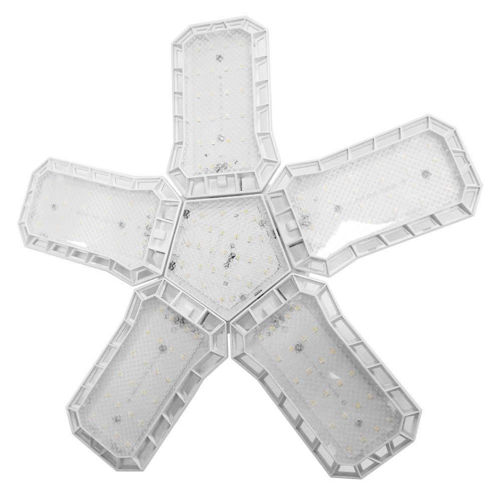 80W LED Garage Bulbs B22 9000Lm 6500K Deformable Lamp with 5 Panels