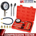 8PCS Petrol Engine Compression Tester for Automotives and Motorcycles Kit Set